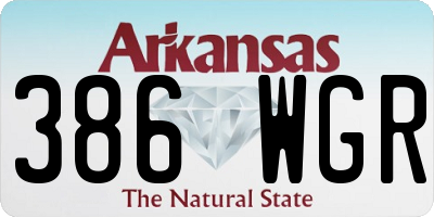 AR license plate 386WGR