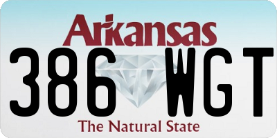 AR license plate 386WGT