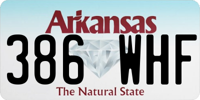 AR license plate 386WHF