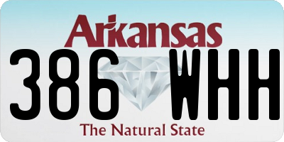 AR license plate 386WHH