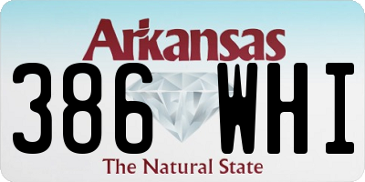 AR license plate 386WHI