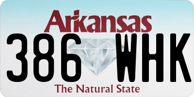 AR license plate 386WHK
