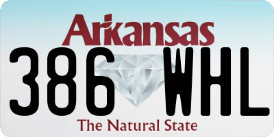 AR license plate 386WHL