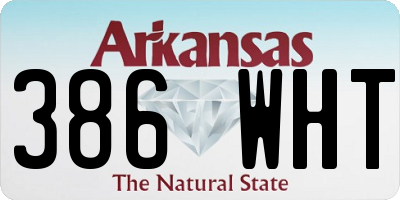 AR license plate 386WHT
