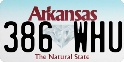 AR license plate 386WHU