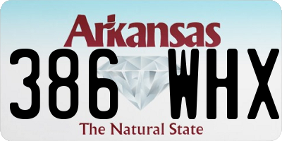 AR license plate 386WHX