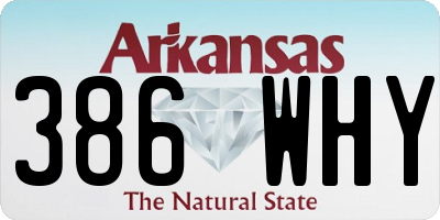 AR license plate 386WHY