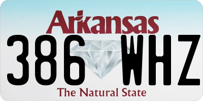 AR license plate 386WHZ