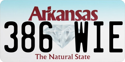 AR license plate 386WIE