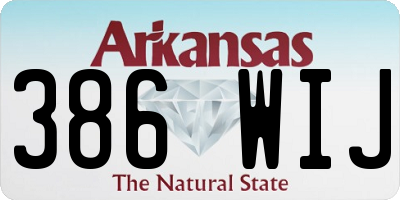 AR license plate 386WIJ