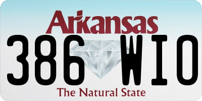AR license plate 386WIO