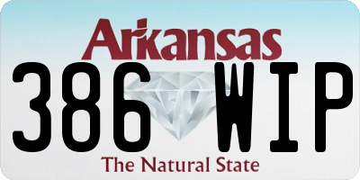 AR license plate 386WIP