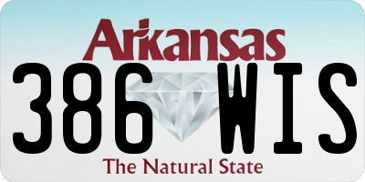 AR license plate 386WIS