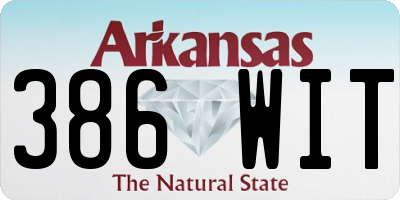 AR license plate 386WIT