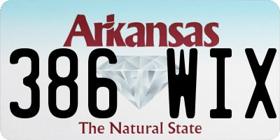 AR license plate 386WIX