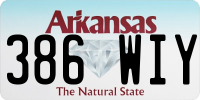 AR license plate 386WIY