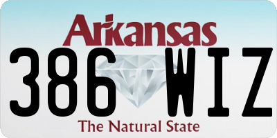 AR license plate 386WIZ