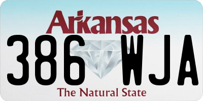 AR license plate 386WJA