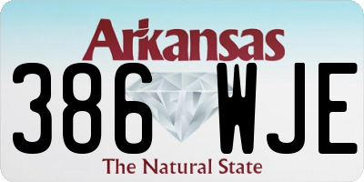 AR license plate 386WJE