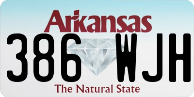 AR license plate 386WJH