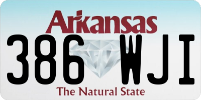 AR license plate 386WJI
