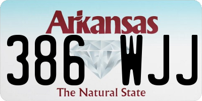 AR license plate 386WJJ