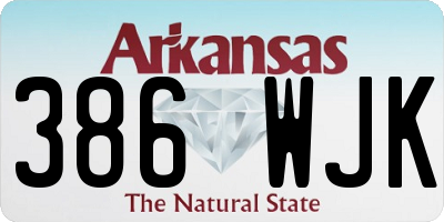 AR license plate 386WJK