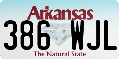 AR license plate 386WJL