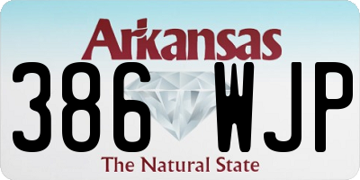 AR license plate 386WJP