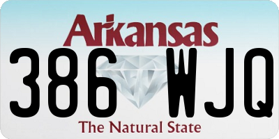 AR license plate 386WJQ