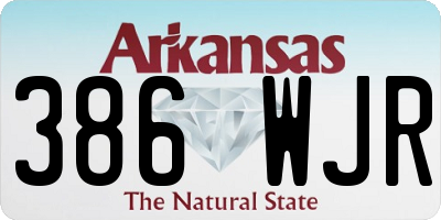 AR license plate 386WJR