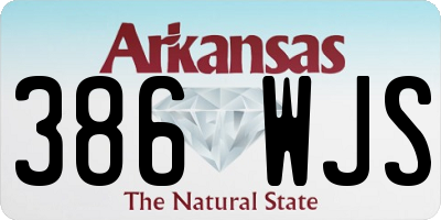 AR license plate 386WJS