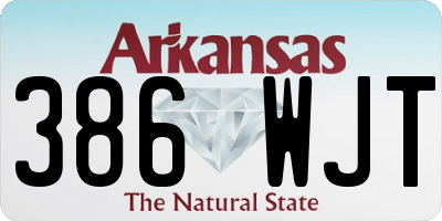 AR license plate 386WJT