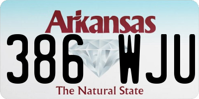 AR license plate 386WJU