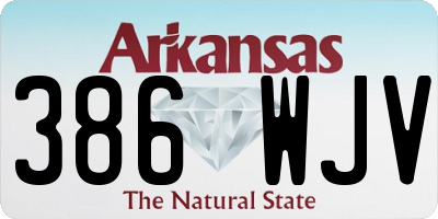 AR license plate 386WJV