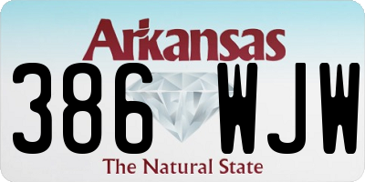 AR license plate 386WJW