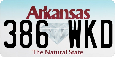 AR license plate 386WKD