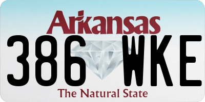 AR license plate 386WKE