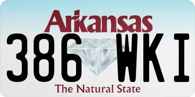 AR license plate 386WKI