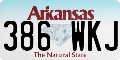 AR license plate 386WKJ