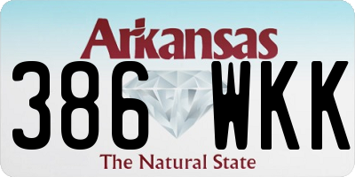 AR license plate 386WKK