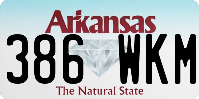 AR license plate 386WKM