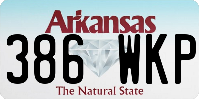 AR license plate 386WKP