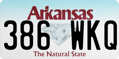 AR license plate 386WKQ