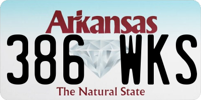 AR license plate 386WKS