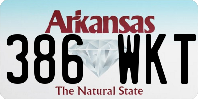 AR license plate 386WKT