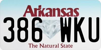 AR license plate 386WKU