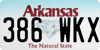 AR license plate 386WKX