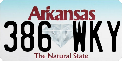 AR license plate 386WKY