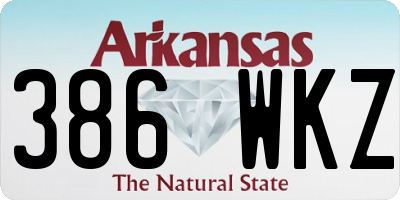 AR license plate 386WKZ